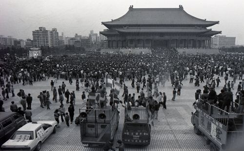 1990中正紀念堂野百合學運─學運全景─林新欽 攝